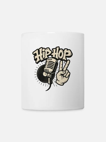 Hip Hop Mikrofon Premium Design - Tasse - Weiß
