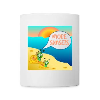 SOMMER SCHNECKE SONNENUNTERGANG PAAR - Tasse - Weiß - Vorne