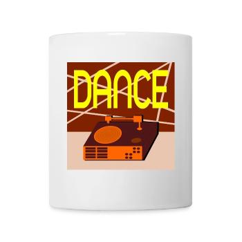 VINYL RECORD MUSIC RETRO DANCING - Mug - white - Front