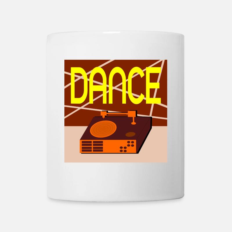 VINYL RECORD MUSIC RETRO DANCING - Mug - white