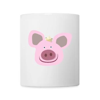 Cochon Mer Papier Bateau Enfants Tête Ferme Cool - Mug blanc - blanc - Devant