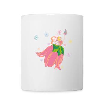 Fabulous flower fairy with butterfly - Mug - white - Front