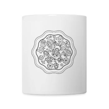 Abstract Neon Line Cut - Mug - white - Front