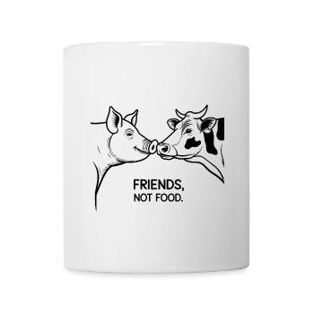Friends, Not Food – Cow and Pig Motif - Mug - white - Front