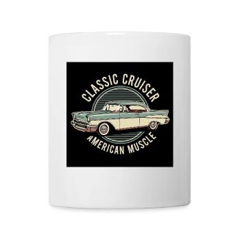 Klassischer amerikanischer Muscle Cruiser - Tasse - Weiß - Vorne