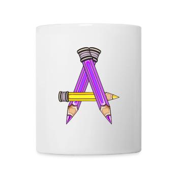 SCHULKIND BUCHSTABE A - Tasse - Weiß - Vorne