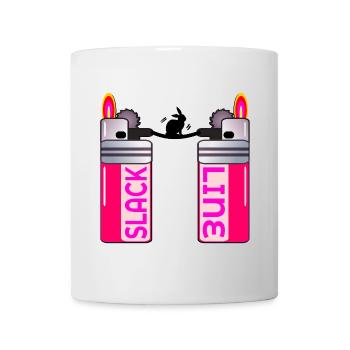 KANINCHEN SLACKLINEN FEUERZEUG - Tasse - Weiß - Vorne