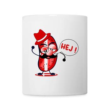 Bienvenue scandinave Bonjour Danemark Concombres - Mug blanc - blanc - Devant