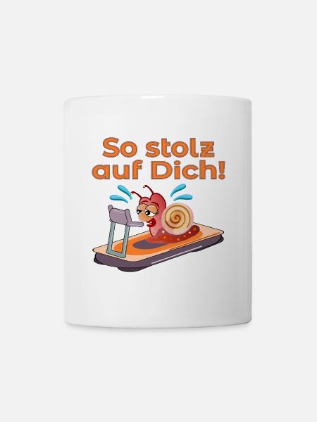 SCHNECKENTEMPO LAUFBAND LAUFEN - Tasse - Weiß