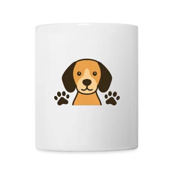 Hund mit Pfoten  - Tasse - Weiß - Vorne