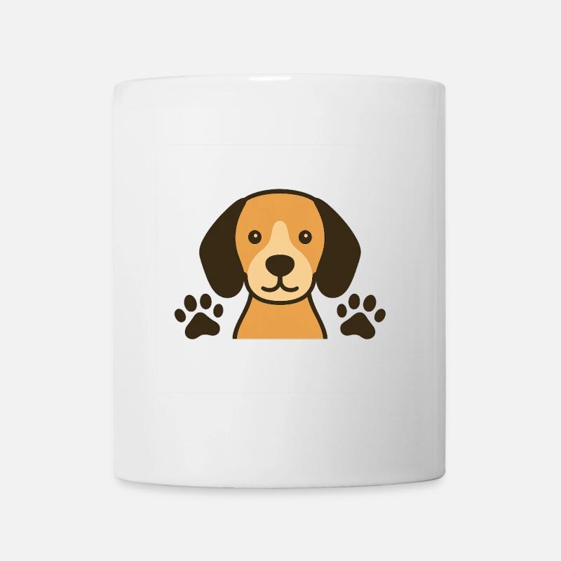 Hund mit Pfoten  - Tasse - Weiß