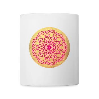 Ornement de Yoga Or Luxe Mandala Inde om Namaste - Mug blanc - blanc - Devant