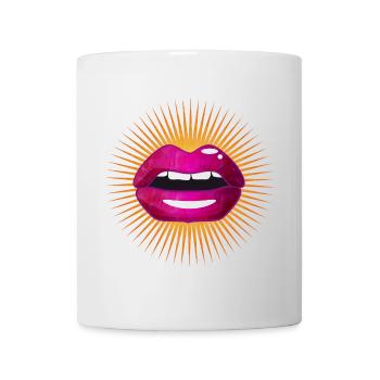 Radiant purple glossy lips illustration - Mug - white - Front