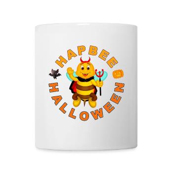 HAPBEE Halloween avec texte - Mug blanc - blanc - Devant
