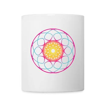 Roue de Yoga Mandala Coloré Méditation om Namaste - Mug blanc - blanc - Devant