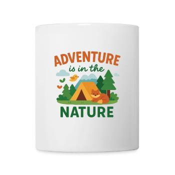 Adventure is in the nature - Mug blanc - blanc - Devant