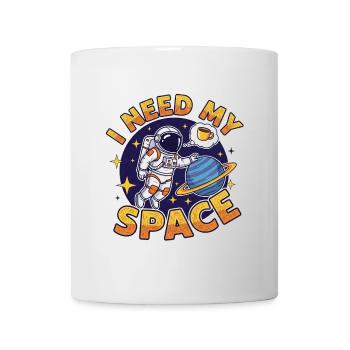 Space friendship with coffee dream - Mug - white - Front
