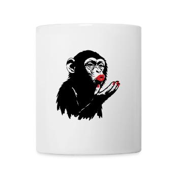 Old monkey lady sends a kiss to you - Mug - white - Front