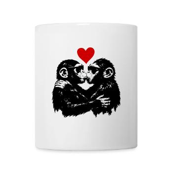 This is Love LGBTQIA monkeys kiss each other - Mug - white - Front