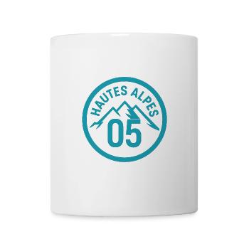 Hautes Alpes logo 05 turquoise - Mug blanc - blanc - Devant