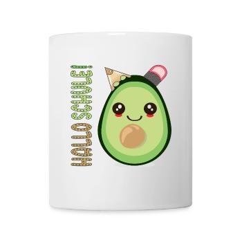 HALLO SCHULE AVOCADO SCHULANFANG SCHULKIND - Tasse - Weiß - Vorne