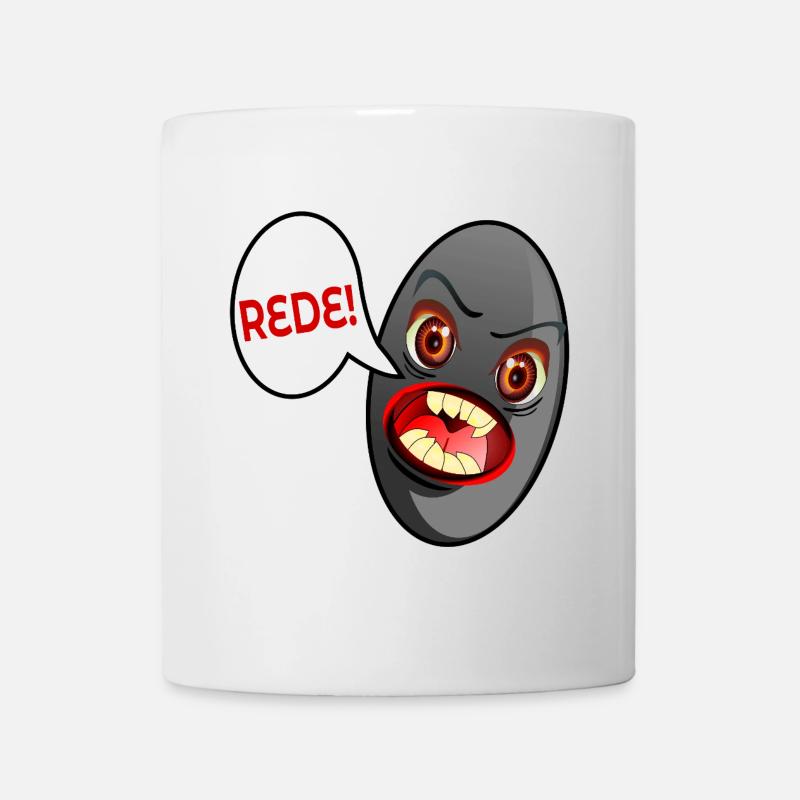 JUGENDSPRACHE REDE SCHWARZE OLIVE - Tasse - Weiß