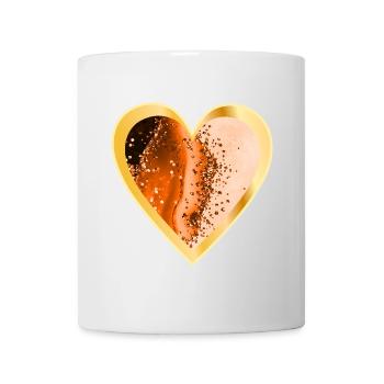 HEART LOVE ORANGE - Mug - white - Front
