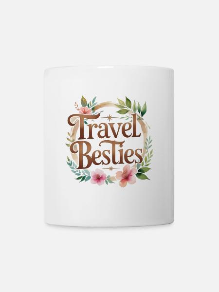 Travel Besties – Tropisch Floral - Tasse - Weiß