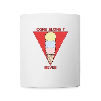 Cone alone? Never - Mug - white - Front
