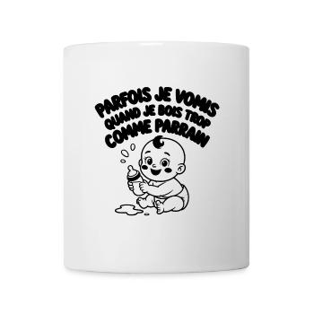 Manchmal muss ich mich übergeben wie ein Pate - Tasse - Weiß - Vorne