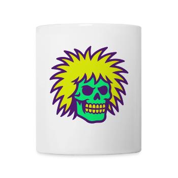 Pop Art Skull with Great Hair - Tasse - Weiß - Vorne