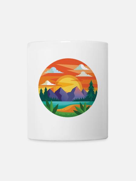 Bunte Berge - Tasse - Weiß