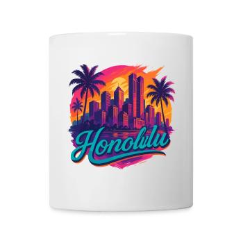 Honolulu Waikiki Capital Hawaii Aloha Gift - Mug - white - Front
