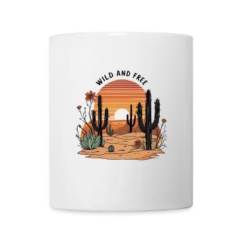 Wild and Free – Retro Desert & Cacti - Mug - white - Front