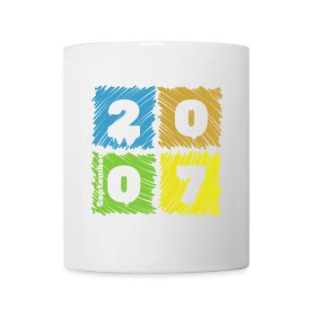 18. Geburtstag Farbige Patches depuis 09/2007 - Mug blanc - blanc - Devant