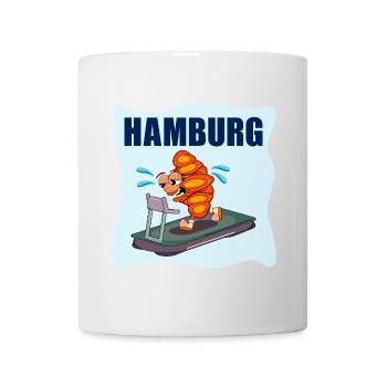 FRANZBRÖTCHEN HAMBURG - LAUFEN LAUFBAND - Tasse - Weiß - Vorne