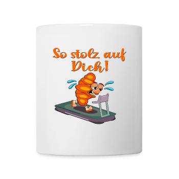 STOLZ AUF DICH LAUFEN CARDIO LAUFBAND - Tasse - Weiß - Vorne
