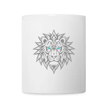 Lion Tribal Blue Eyes - Mug - white - Front