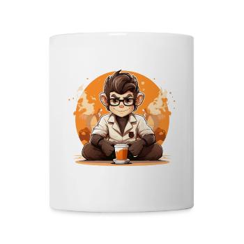 Primate Brew Barista Kaffeemischung - Tasse - Weiß - Vorne