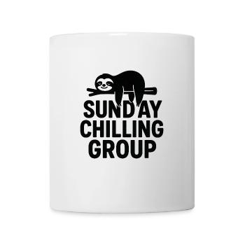 Groupe de détente du dimanche Paresseux drôle - Mug blanc - blanc - Devant