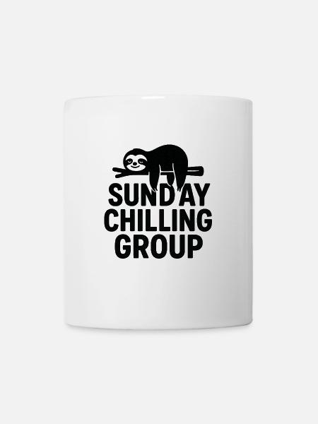 Groupe de détente du dimanche Paresseux drôle - Mug blanc - blanc