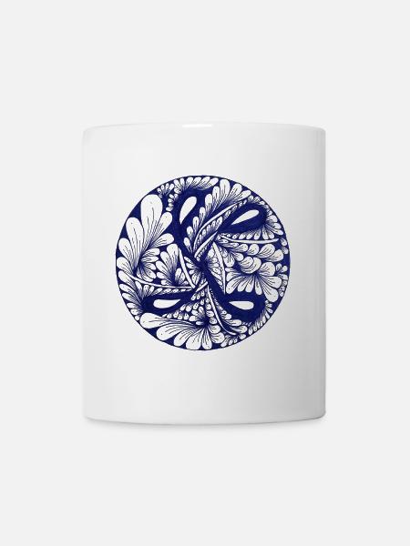 Un dessin qui relie – peint à la main par Martina - Mug blanc - blanc