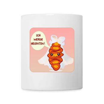 BRAUT - ICH WERDE HEIRATEN - FRANZBRÖTCHEN - Tasse - Weiß - Vorne