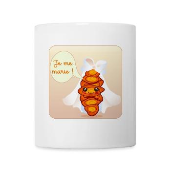 Croissant Mariée - Mug blanc - blanc - Devant