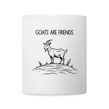Les chèvres sont amies – Chèvre sur la colline - Mug blanc - blanc - Devant