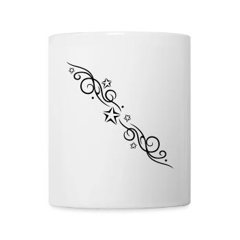 Sterne Ornament Tattoo Style - Tasse - Weiß - Vorne
