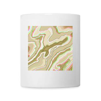 brown green diamond - Mug - white - Front