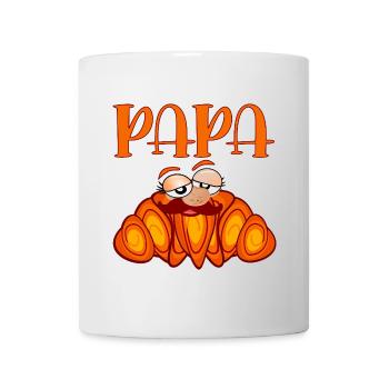 PAPA MOUSTACHE CROISSANTS - Mug blanc - blanc - Devant