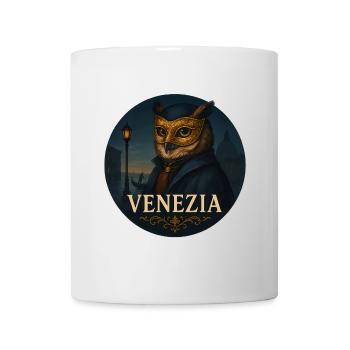 Owl – Venice Masquerade Ball Souvenir Design - Mug - white - Front