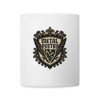 Metal Poetry – Gotisches Wappen - Tasse - Weiß - Vorne